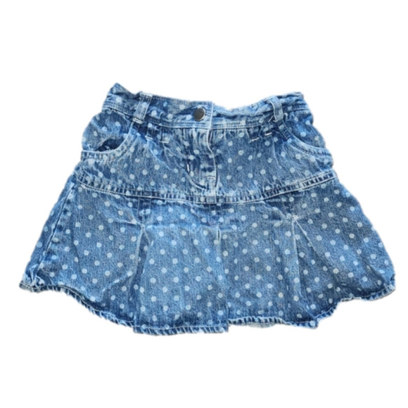 George Other - George Polka- Dot Wash Denim Skort with Undershorts